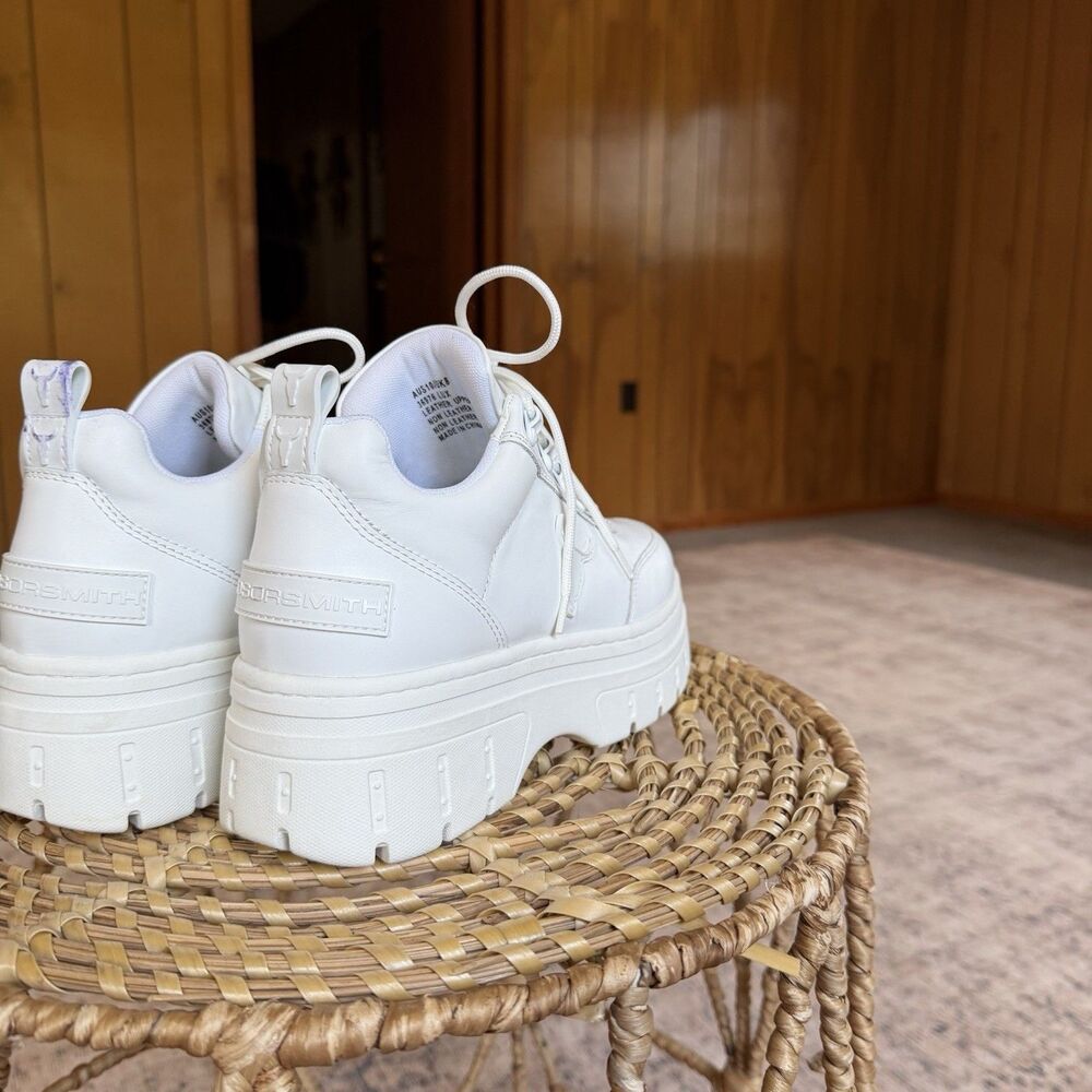 Windsor Smith Chunky Platform Lace-Up Sneakers in White - Picture 6 of 16